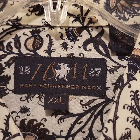 Hart Schaffner Marx men's shirt, XXL, print - Picture 3 of 5